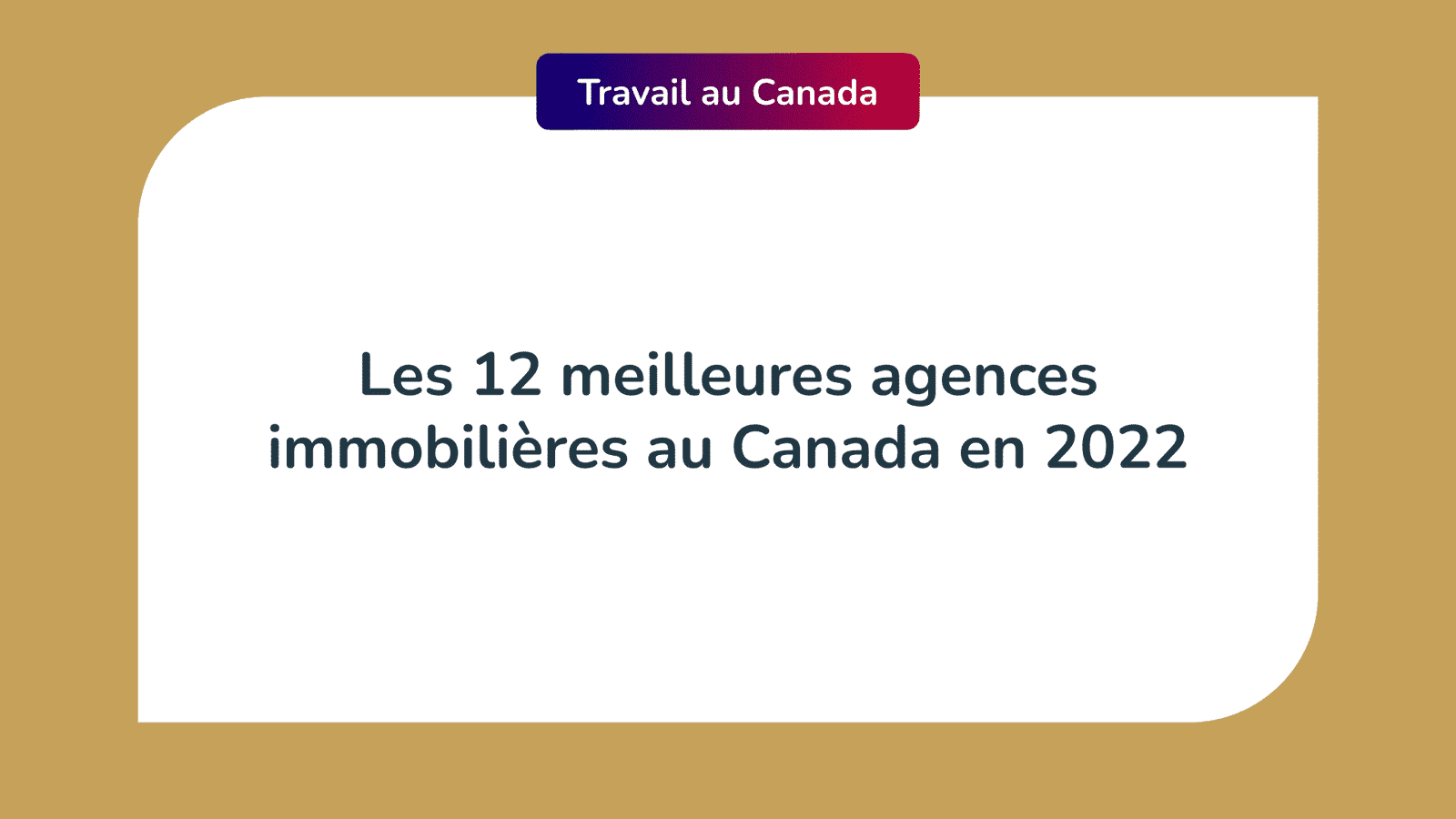 Agences immobilières Canada