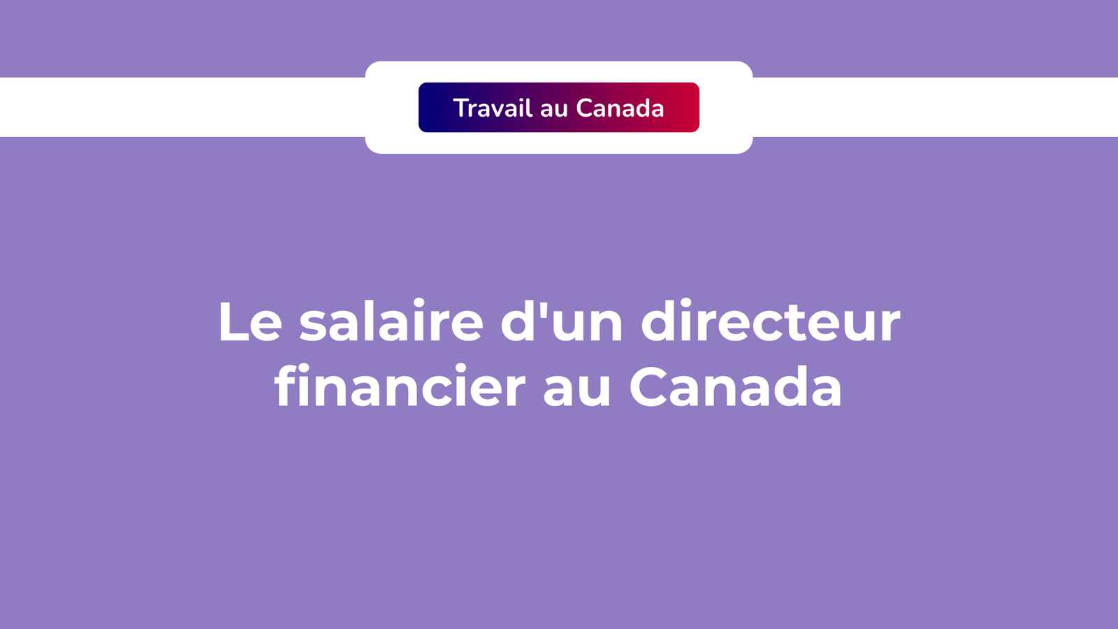 Salaire directeur financier au Canada